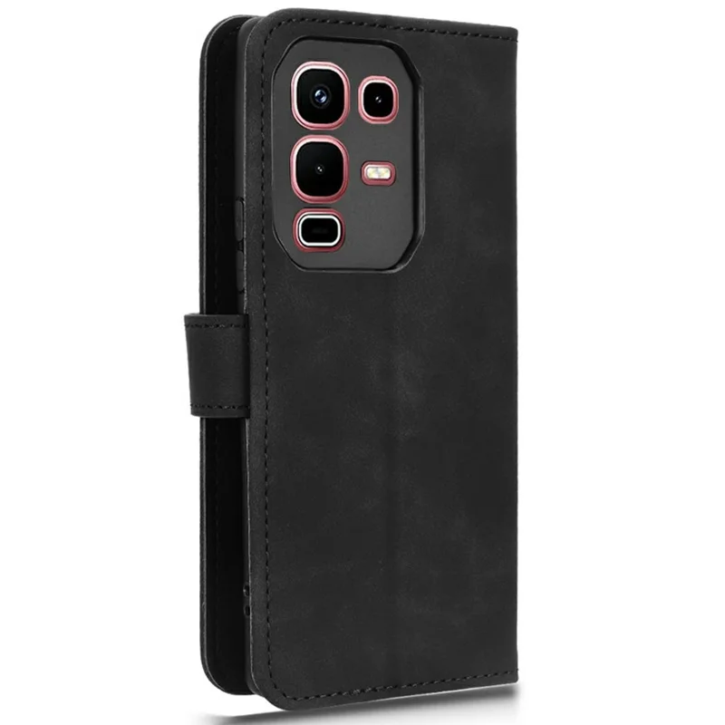 For Infinix Note 50s 5G Leather Case Skin Feel Anti Drop Wallet Flip Phone Cover - Black