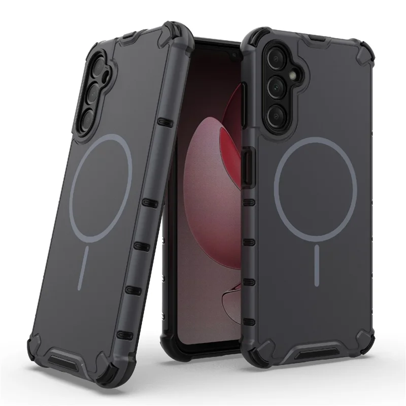 For Samsung Galaxy A14 5G  /  4G Magnetic Case Heat Dissipation Shockproof TPU + PC Phone Back Cover - Grey