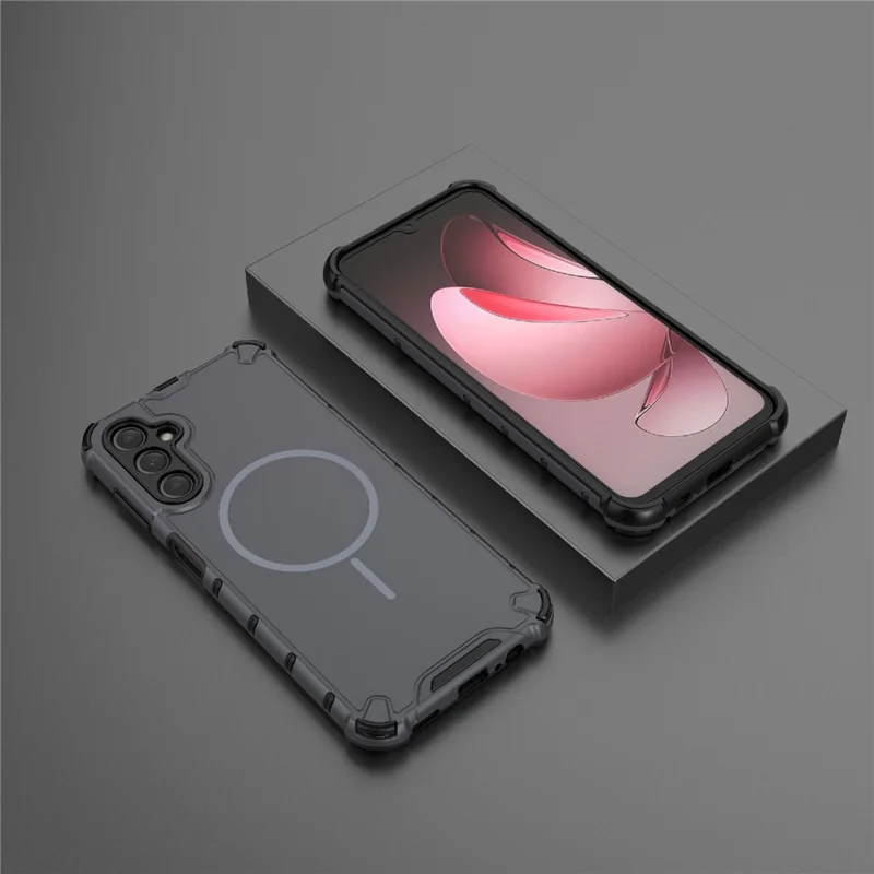 For Samsung Galaxy A14 5G  /  4G Magnetic Case Heat Dissipation Shockproof TPU + PC Phone Back Cover - Grey