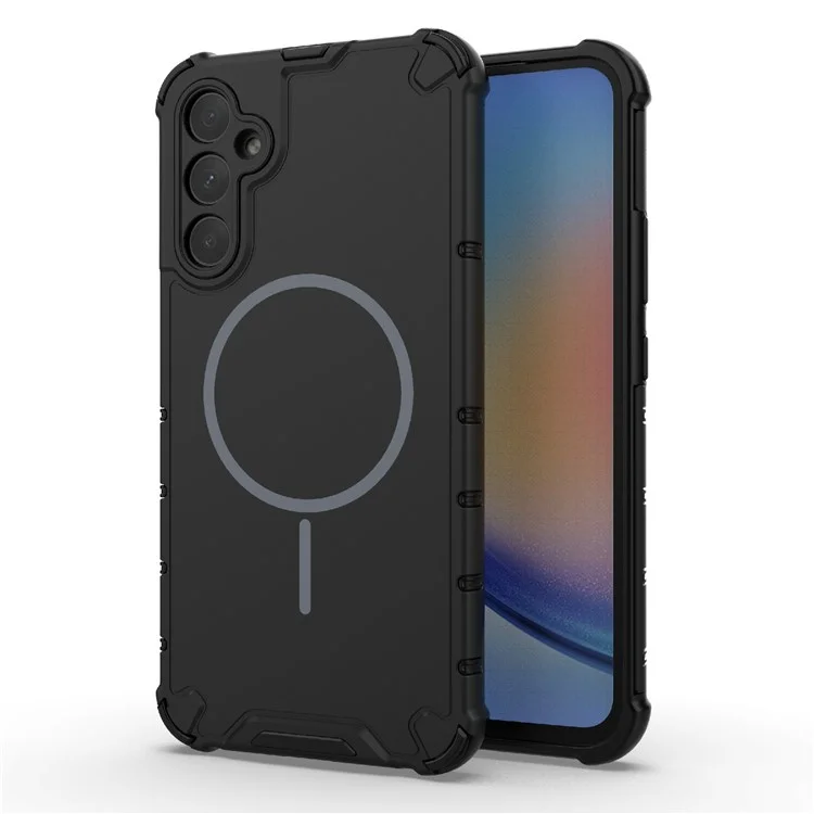 Pour Samsung Galaxy A34 5G Étui Magnétique Dissipation Thermique Antichoc TPU + PC Coque Arrière de Téléphone - Noir