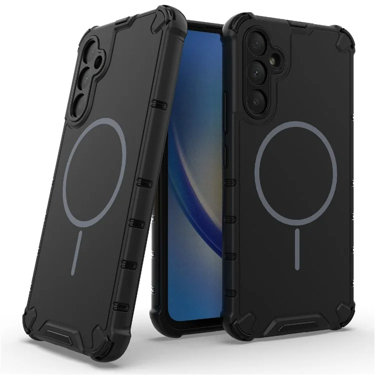 Pour Samsung Galaxy A34 5G Étui Magnétique Dissipation Thermique Antichoc TPU + PC Coque Arrière de Téléphone - Noir