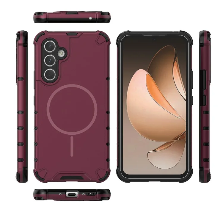 Pour Samsung Galaxy A54 5G Étui Magnétique Dissipation Thermique Antichoc TPU + PC Coque Arrière de Téléphone - Violet