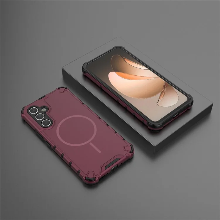 Pour Samsung Galaxy A54 5G Étui Magnétique Dissipation Thermique Antichoc TPU + PC Coque Arrière de Téléphone - Violet