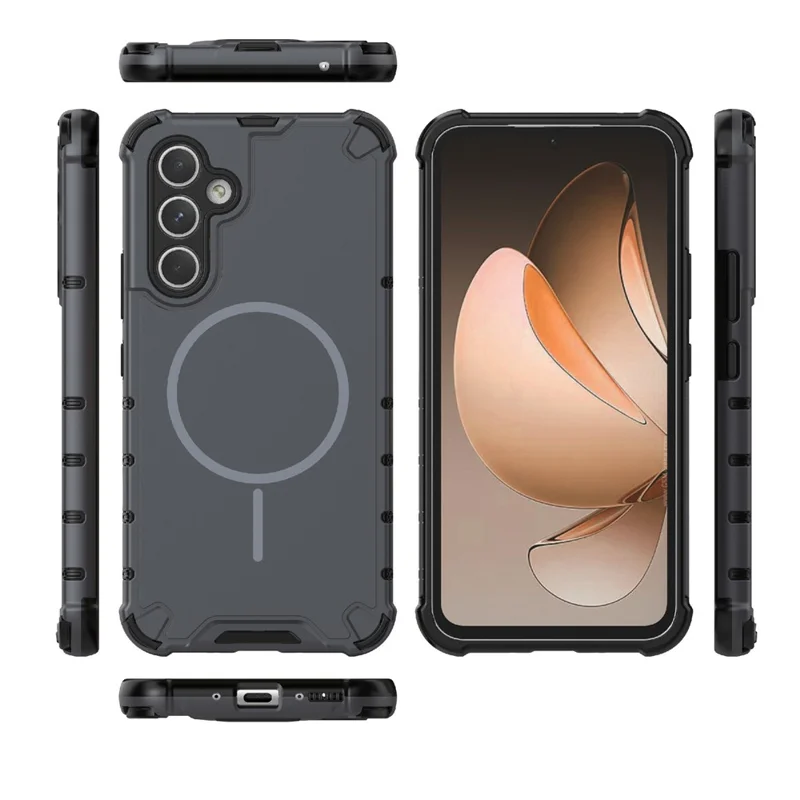 For Samsung Galaxy A54 5G Magnetic Case Heat Dissipation Shockproof TPU + PC Phone Back Cover - Grey
