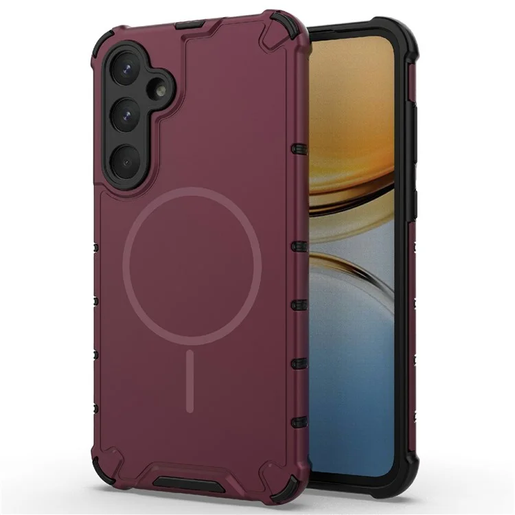 Étui magnétique pour Samsung Galaxy A55 5G avec dissipation de chaleur et protection antichoc en TPU + PC - Violet