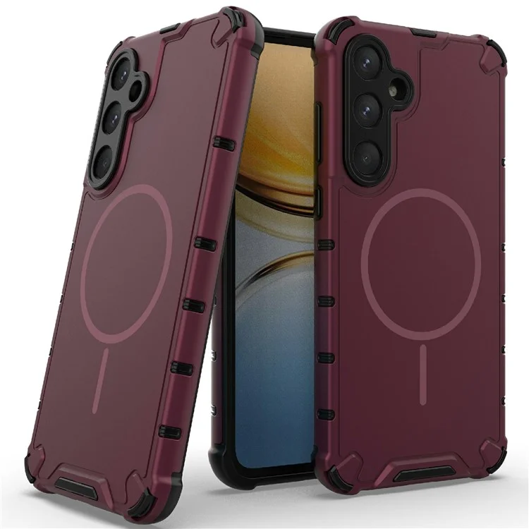 Étui magnétique pour Samsung Galaxy A55 5G avec dissipation de chaleur et protection antichoc en TPU + PC - Violet