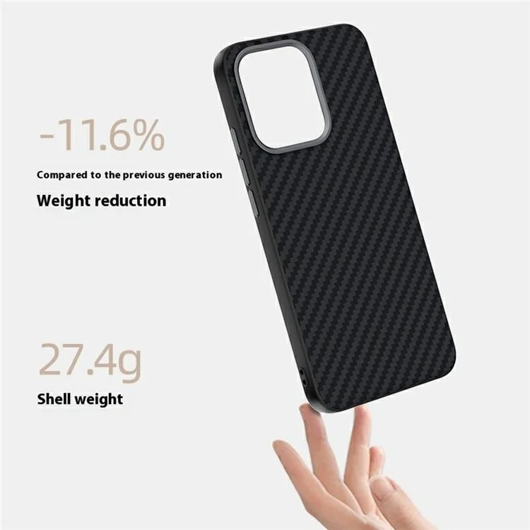 ABEEL per Oppo Reno14 5G Cover Compatibile con MagSafe, Texture in Fibra di Carbonio - Nero