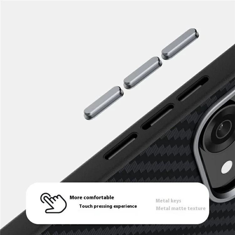 ABEEL per Oppo Reno14 5G Cover Compatibile con MagSafe, Texture in Fibra di Carbonio - Nero