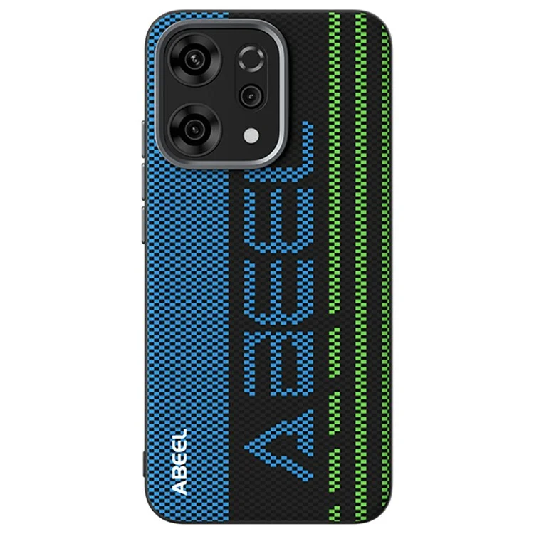 ABEEL per Oppo Reno14 5G Cover Compatibile con MagSafe, Custodia per Telefono in PC TPU con Alluminio e Pelle Stampata - Numero 1 Eccezionale