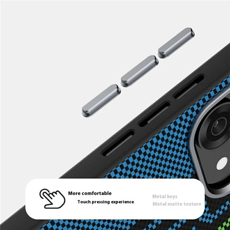 ABEEL per Oppo Reno14 5G Cover Compatibile con MagSafe, Custodia per Telefono in PC TPU con Alluminio e Pelle Stampata - Numero 1 Eccezionale