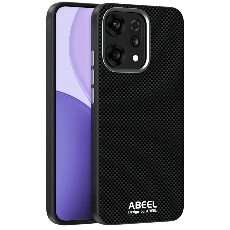 ABEEL per Oppo Reno14 5G Cover Compatibile con MagSafe, Cover per Telefono in PC TPU Lega di Alluminio e Pelle - Nero