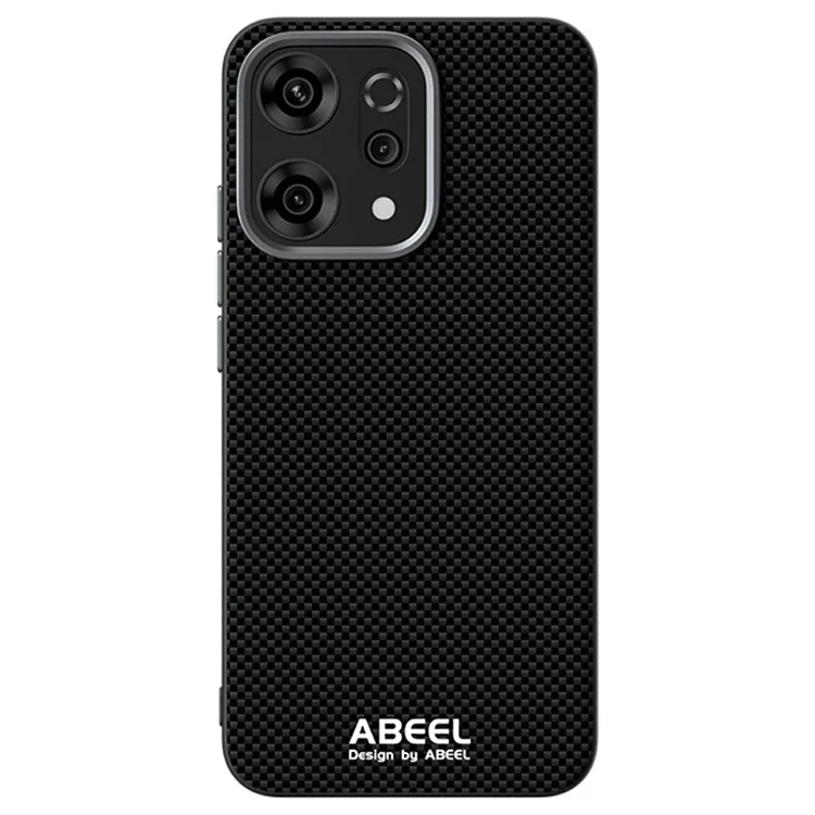 ABEEL per Oppo Reno14 5G Cover Compatibile con MagSafe, Cover per Telefono in PC TPU Lega di Alluminio e Pelle - Nero