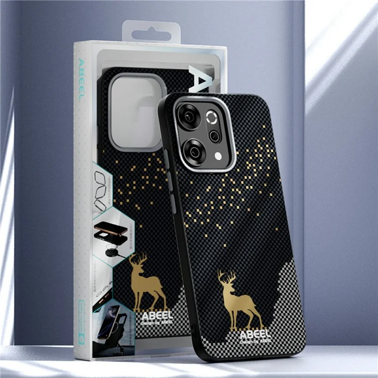 ABEEL Für Oppo Reno14 5G Hülle Kompatibel mit MagSafe Ultra Slim PC TPU Handy-Rückseite - Hirsch