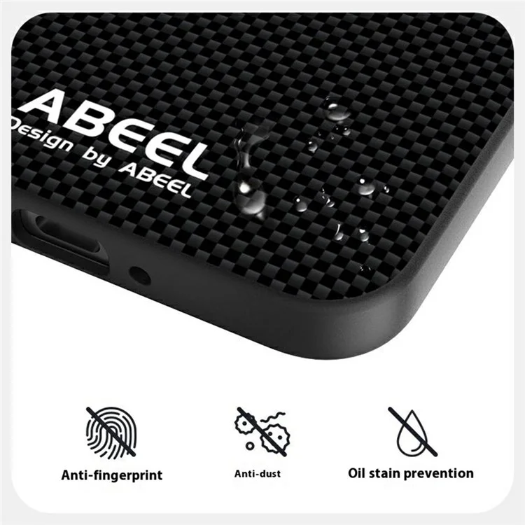 ABEEL per Cover Oppo Reno14 Pro 5G Compatibile con MagSafe, Cover per Telefono in PC TPU e Lega di Alluminio con Stampa Effetto Pelle - Nero