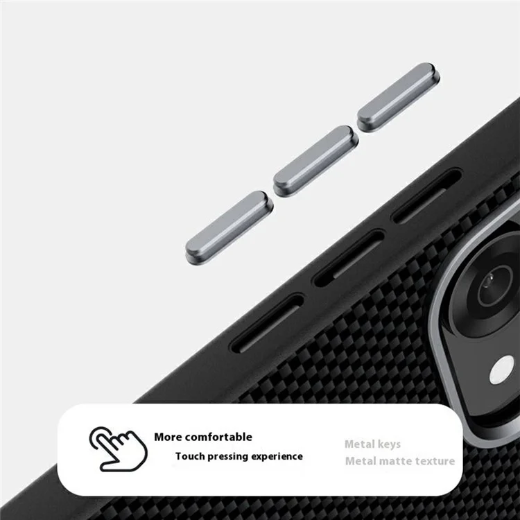 ABEEL per Cover Oppo Reno14 Pro 5G Compatibile con MagSafe, Cover per Telefono in PC TPU e Lega di Alluminio con Stampa Effetto Pelle - Nero