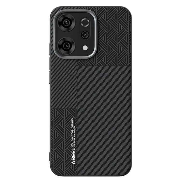 ABEEL per Oppo Reno14 Pro 5G Cover PC + TPU + Lega di Alluminio + Custodia in Pelle PU Compatibile con MagSafe - Texture 1