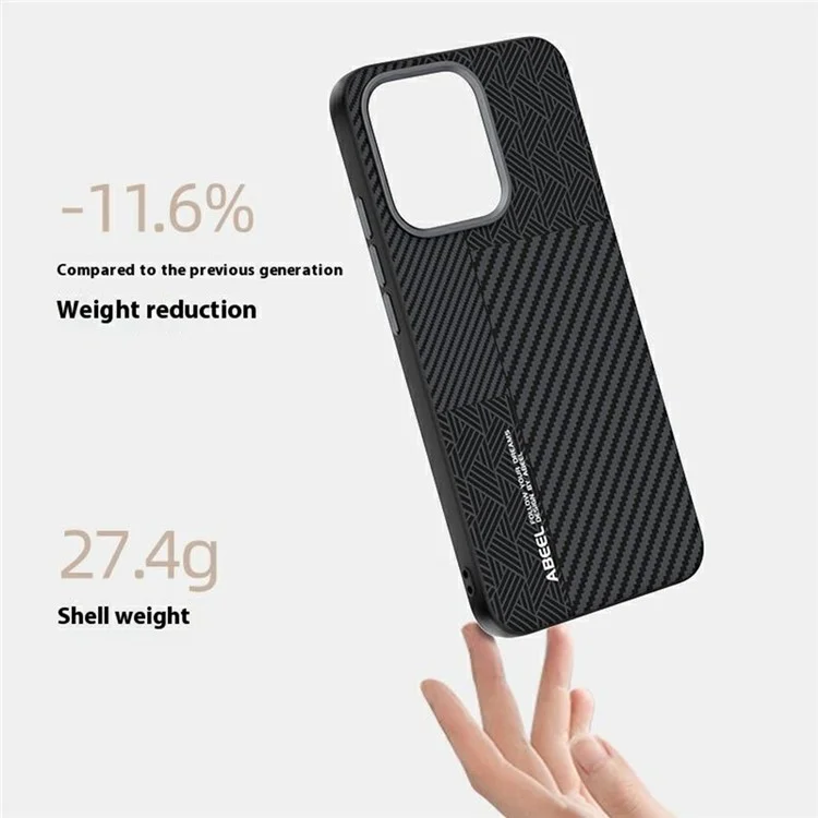 ABEEL per Oppo Reno14 Pro 5G Cover PC + TPU + Lega di Alluminio + Custodia in Pelle PU Compatibile con MagSafe - Texture 1