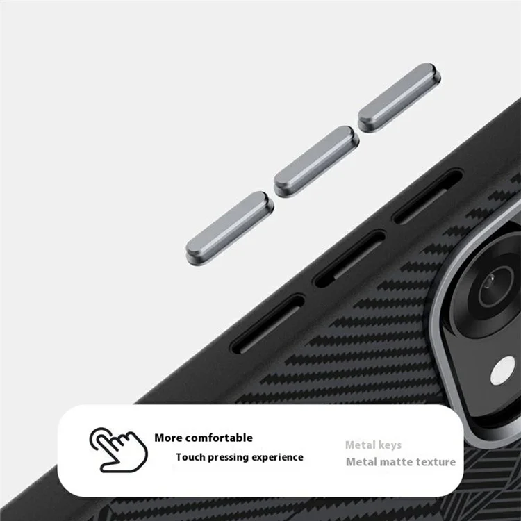 ABEEL per Oppo Reno14 Pro 5G Cover PC + TPU + Lega di Alluminio + Custodia in Pelle PU Compatibile con MagSafe - Texture 1
