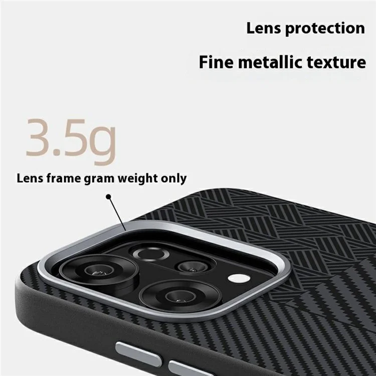 ABEEL per Oppo Reno14 Pro 5G Cover PC + TPU + Lega di Alluminio + Custodia in Pelle PU Compatibile con MagSafe - Texture 1