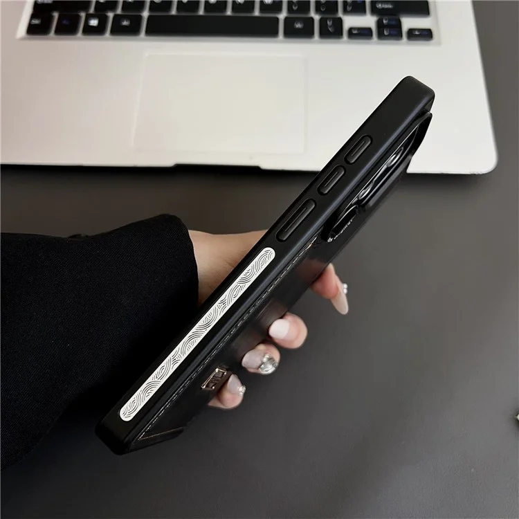 Étui pour Samsung Galaxy S25 Ultra en PC + Cuir PU Antichoc pour Téléphone - Café