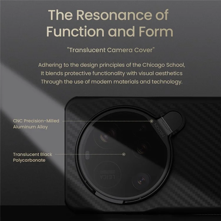 NILLKIN para Xiaomi 15 Ultra Funda Compatible con MagSafe TPU + Aramida Fibra Clara Negra Tapa de Lente Soporte para Teléfono