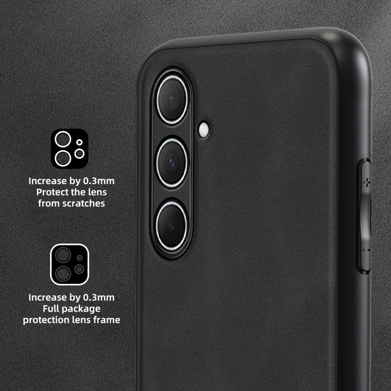 ANNYOJO pour Samsung Galaxy A36 5G Étui en cuir PU + PC + TPU Antichoc Coque arrière de téléphone - Gris