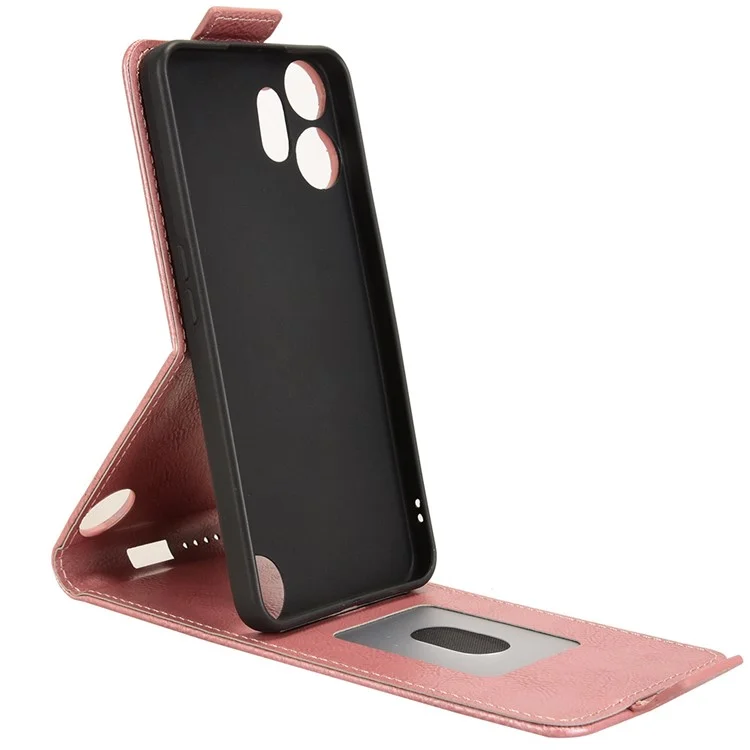 Чехол-подставка For Nothing CMF Phone 2 Pro с магнитной застежкой, вертикальной откидной крышкой из кожи и отделением для карт - Розовое золото
