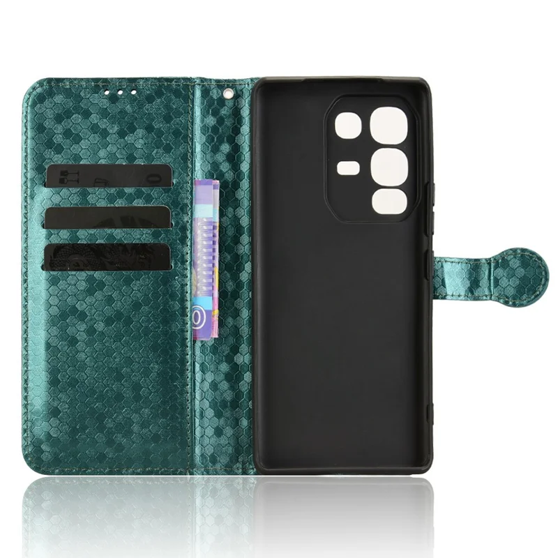 For Infinix Note 50s 5G X6870 Wallet Case Dot Pattern Imprint PU Leather Phone Cover - Green