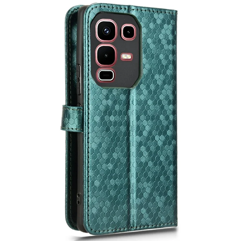 For Infinix Note 50s 5G X6870 Wallet Case Dot Pattern Imprint PU Leather Phone Cover - Green