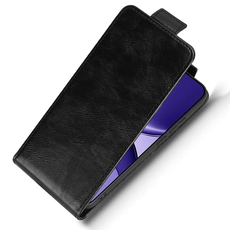 For Xiaomi Redmi Turbo 4 Pro 5G Stand Case Magnetic Clasp Vertical Flip Leather Phone Cover with Card Holder - Black