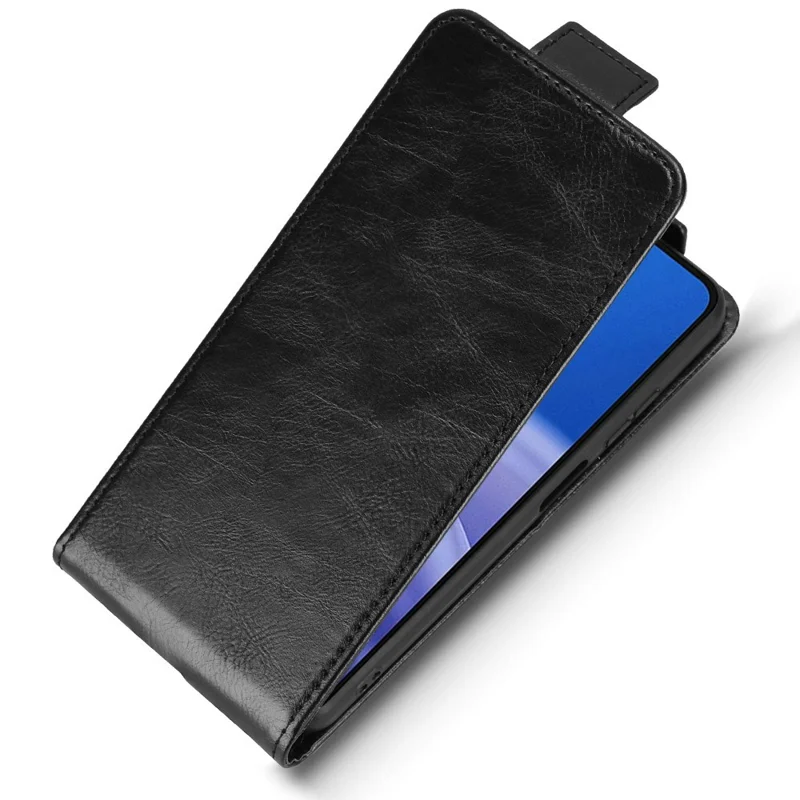 Capa para Ulefone Note 19 com Suporte e Fecho Magnético - Flip Vertical em Couro com Porta-cartões - Preto