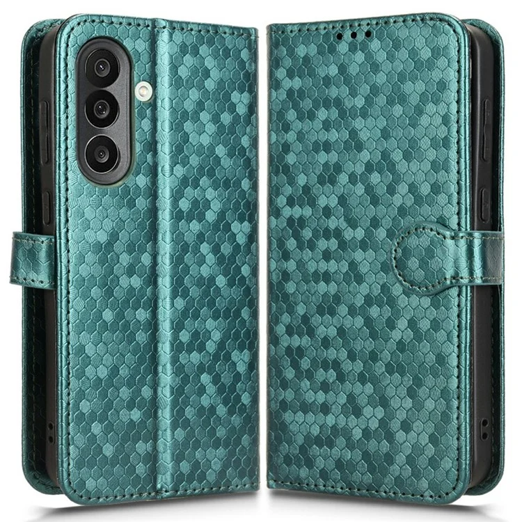 Étui Portefeuille pour Samsung Galaxy M56 5G Motif à Pois en Cuir PU - Vert