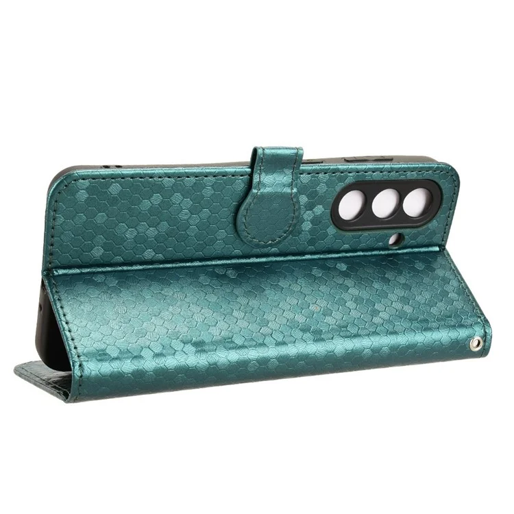 Étui Portefeuille pour Samsung Galaxy M56 5G Motif à Pois en Cuir PU - Vert