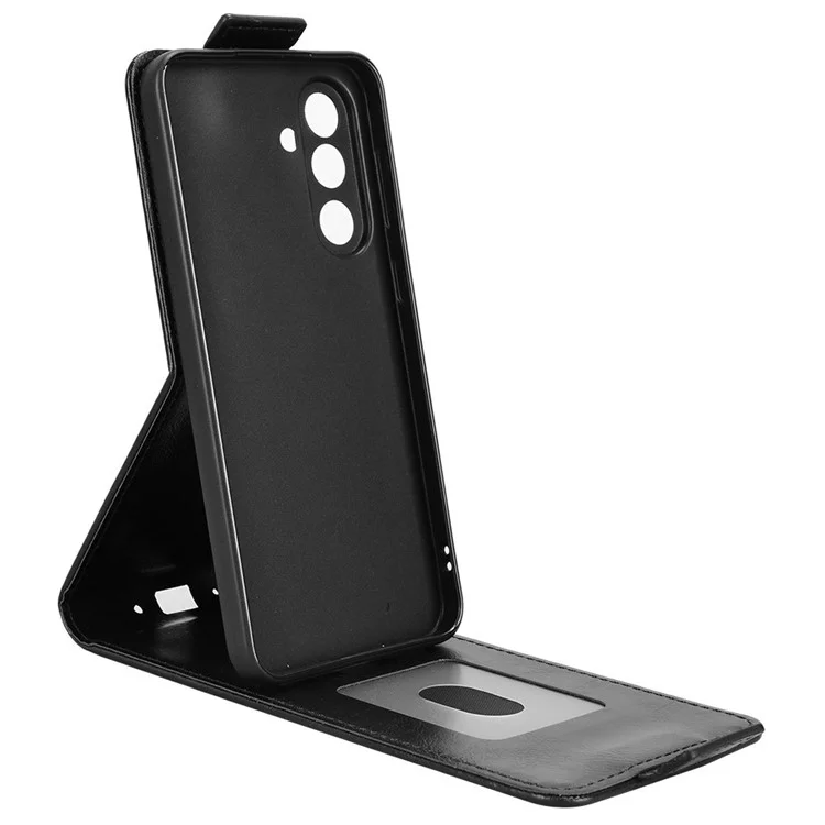 Cover a libro con chiusura magnetica per Samsung Galaxy M56 5G - Custodia in pelle con porta carte, verticale, colore nero