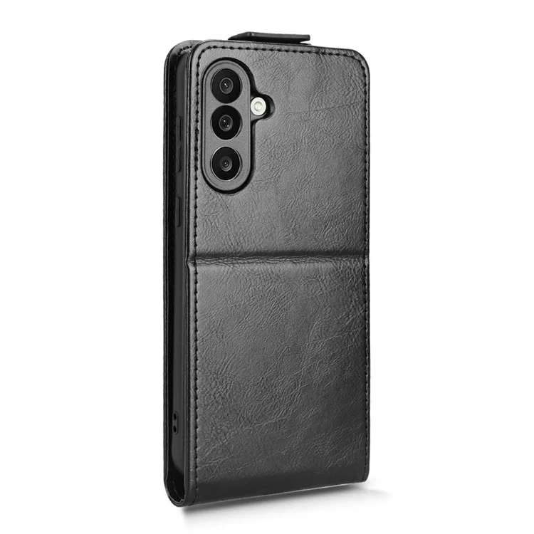 Cover a libro con chiusura magnetica per Samsung Galaxy M56 5G - Custodia in pelle con porta carte, verticale, colore nero