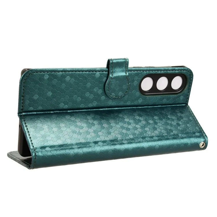 For ZTE nubia Redmagic 10 Air 5G Wallet Case Dot Pattern Imprint PU Leather Phone Cover - Green