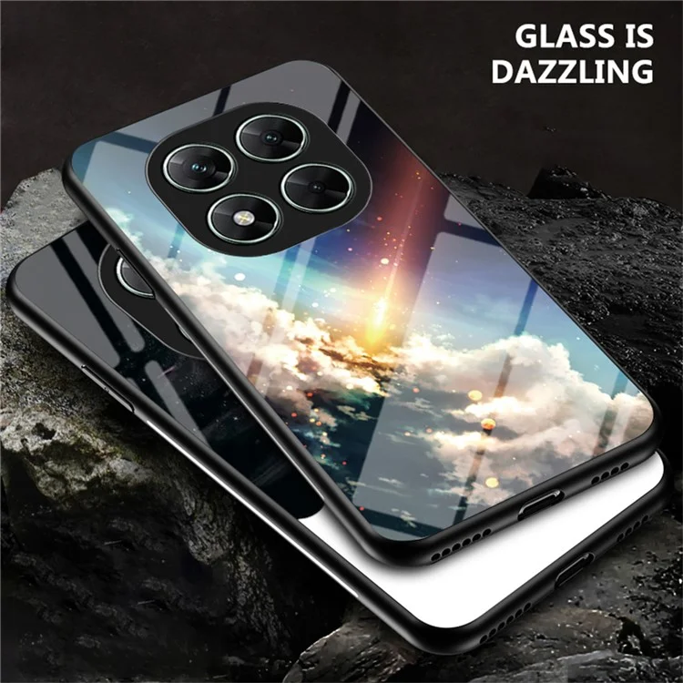 Pour Xiaomi Poco X7 5G / Redmi Note 14 Pro 5G Étui Motif Ciel Étoilé Verre Trempé Housse de Téléphone - Ciel Étoilé Cosmique