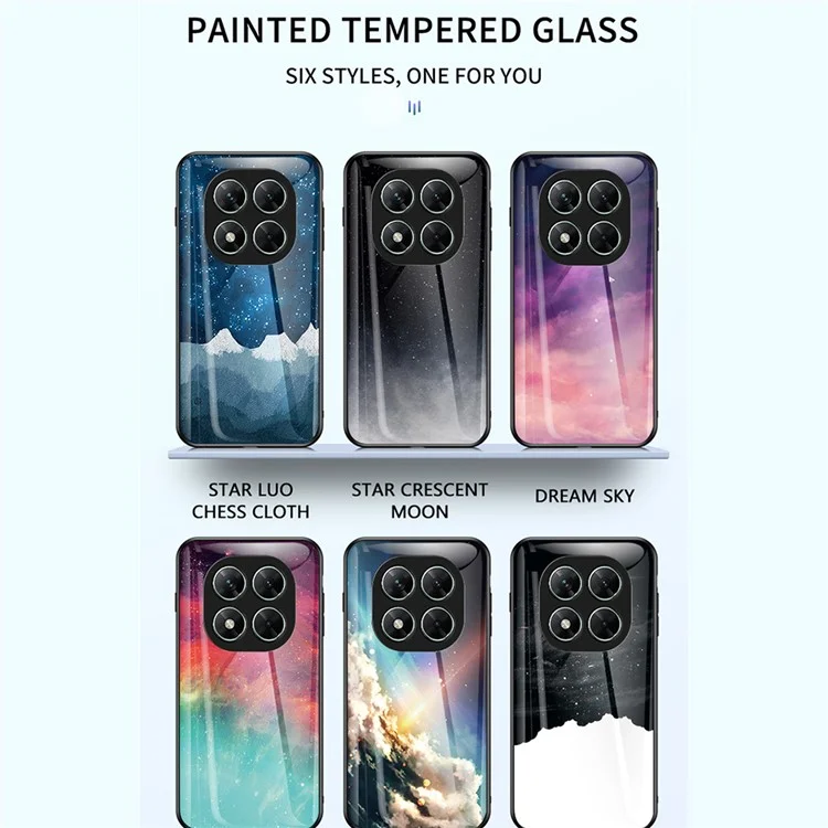 Pour Xiaomi Poco X7 5G / Redmi Note 14 Pro 5G Étui Motif Ciel Étoilé Verre Trempé Housse de Téléphone - Ciel Étoilé Cosmique