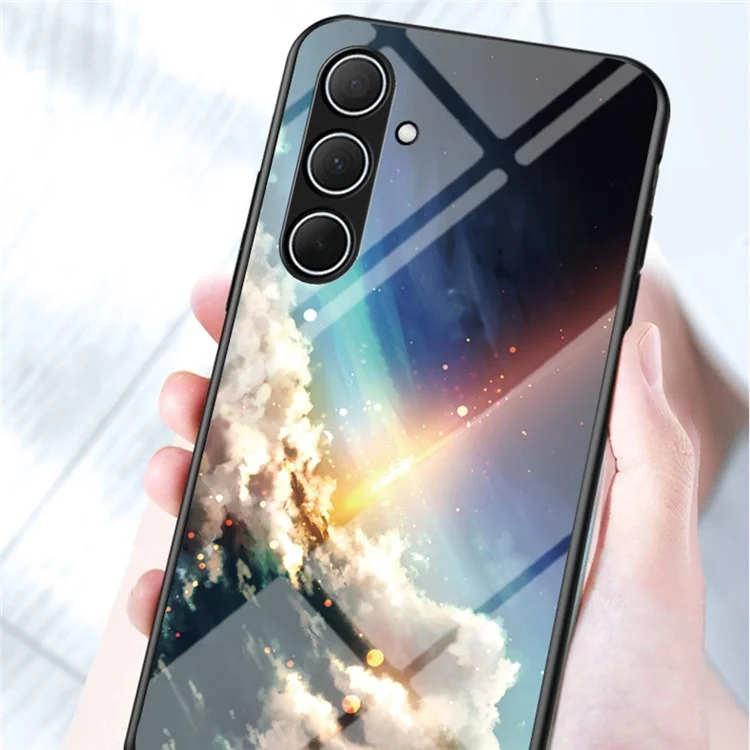 Étui pour Samsung Galaxy A56 5G Motif ciel étoilé Verre trempé Housse de téléphone - Ciel étoilé cosmique
