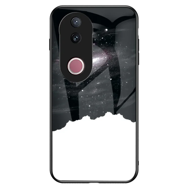 Étui pour vivo V50 5G Motif Ciel Étoilé Verre Trempé Housse de Téléphone - Ciel Cosmique Étoilé