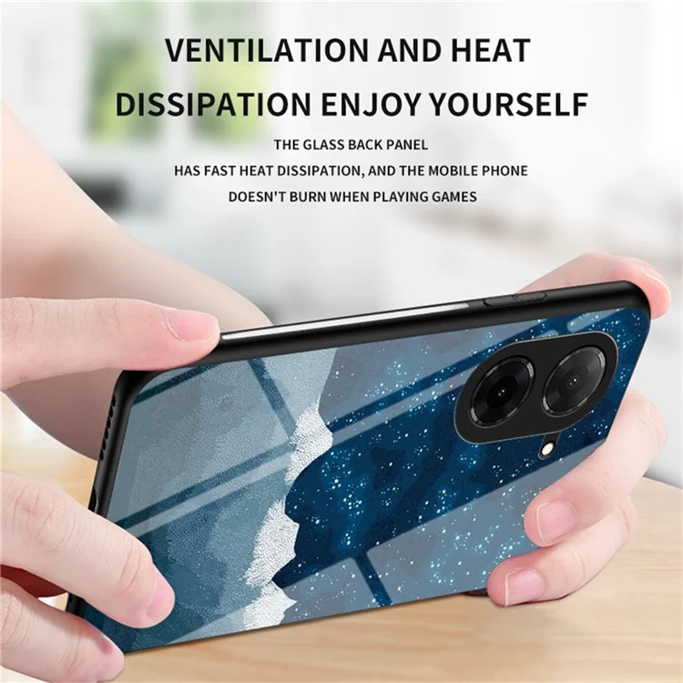 Pour Xiaomi Poco C71 4G / Redmi A5 4G (171,7 mm) Étui Motif Ciel Étoilé Verre Trempé Protection Téléphone - Ciel Cosmique Étoilé