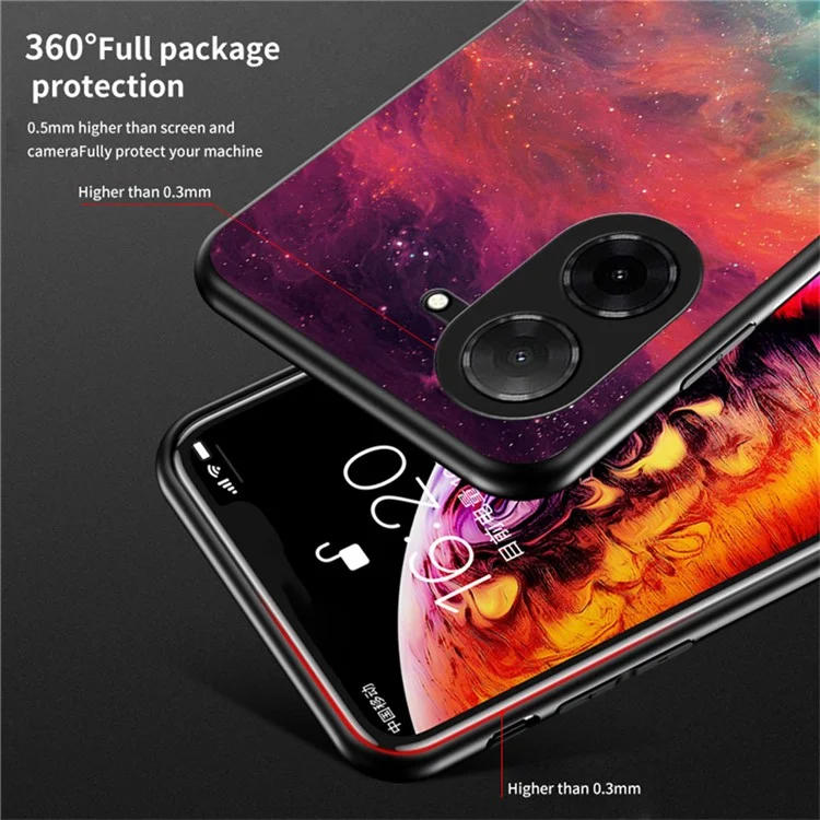 Pour Xiaomi Poco C71 4G / Redmi A5 4G (171,7 mm) Étui Motif Ciel Étoilé Verre Trempé Protection Téléphone - Ciel Cosmique Étoilé