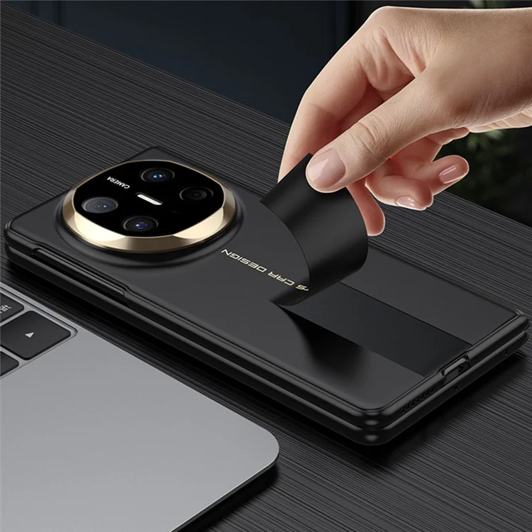 GKK Для Huawei Mate X6 Тонкий Чехол Защитный Чехол для Телефона с Закаленным Стеклом Спереди - Золотой