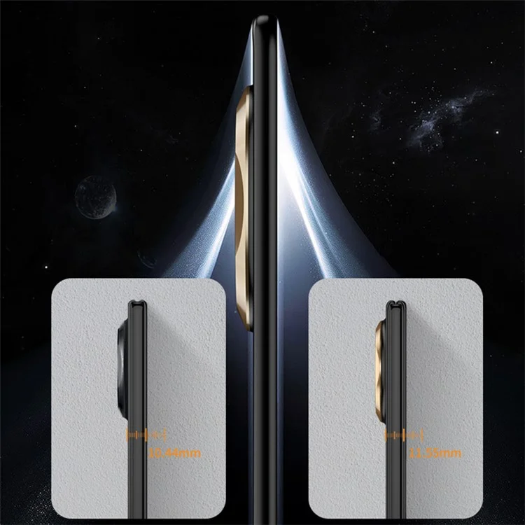 GKK Для Huawei Mate X6 Тонкий Чехол Защитный Чехол для Телефона с Закаленным Стеклом Спереди - Золотой