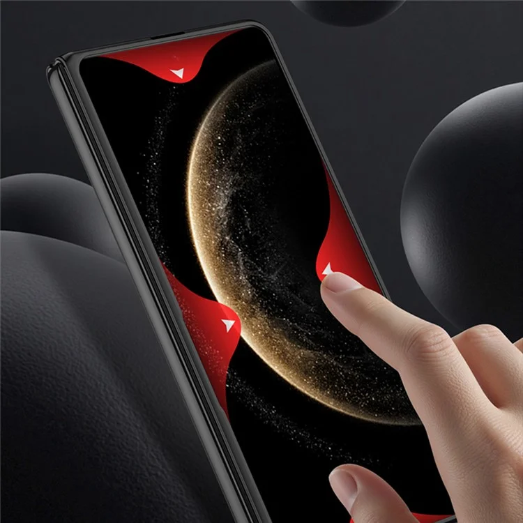 GKK Для Huawei Mate X6 Тонкий Чехол Защитный Чехол для Телефона с Закаленным Стеклом Спереди - Золотой