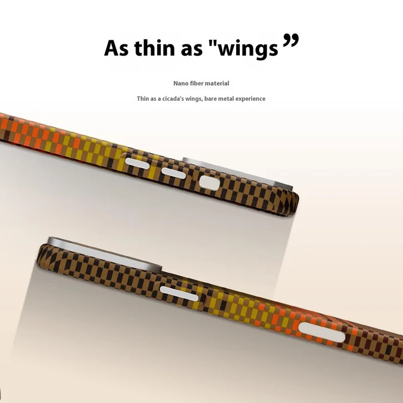 GKK For iPhone 16 Pro Case Compatible with MagSafe Hard PC Phone Back Cover - Sunrise Gold