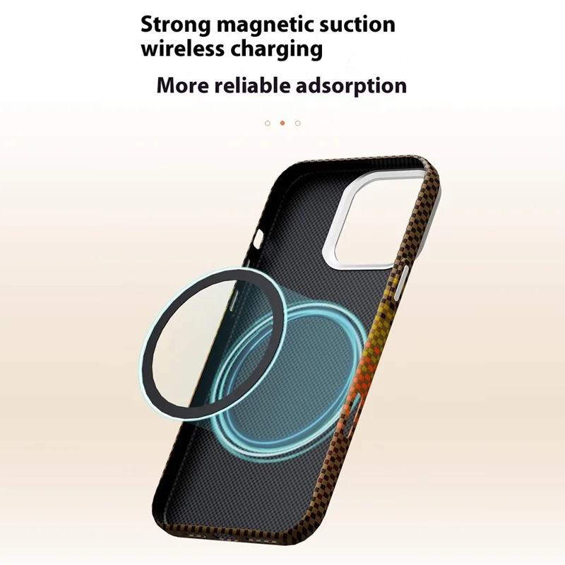 GKK For iPhone 16 Pro Max Case Compatible with MagSafe Hard PC Phone Back Cover - Sunrise Gold
