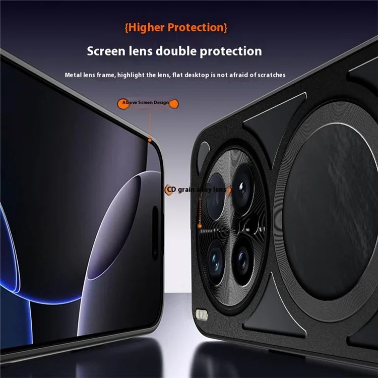 Für vivo X200 Ultra 5G Hülle Magnetischer Ständer Hohle Wärmeableitung Silikon + PC + Metall Stoßfänger Handyhülle - Schwarz