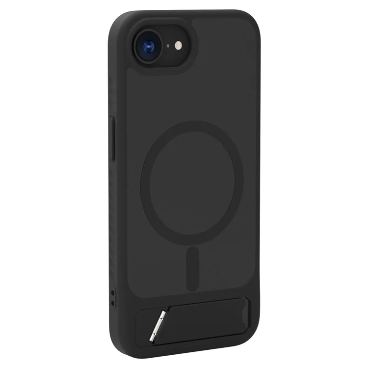 LEREACH Le-Chic Series For iPhone 16e Case Compatible with MagSafe Kickstand TPU + PC Phone Cover - Black