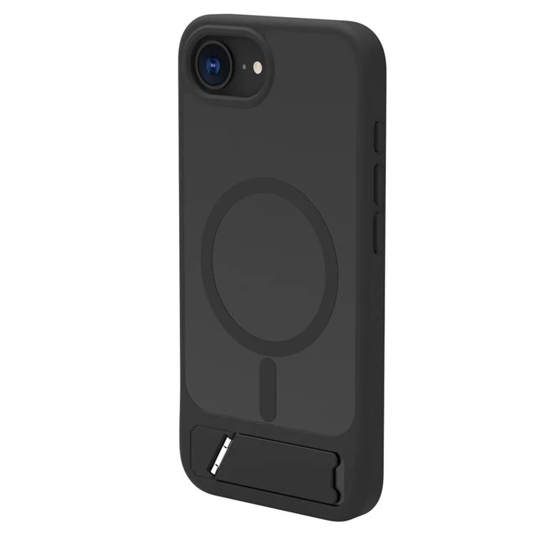 LEREACH Le-Chic Series For iPhone 16e Case Compatible with MagSafe Kickstand TPU + PC Phone Cover - Black